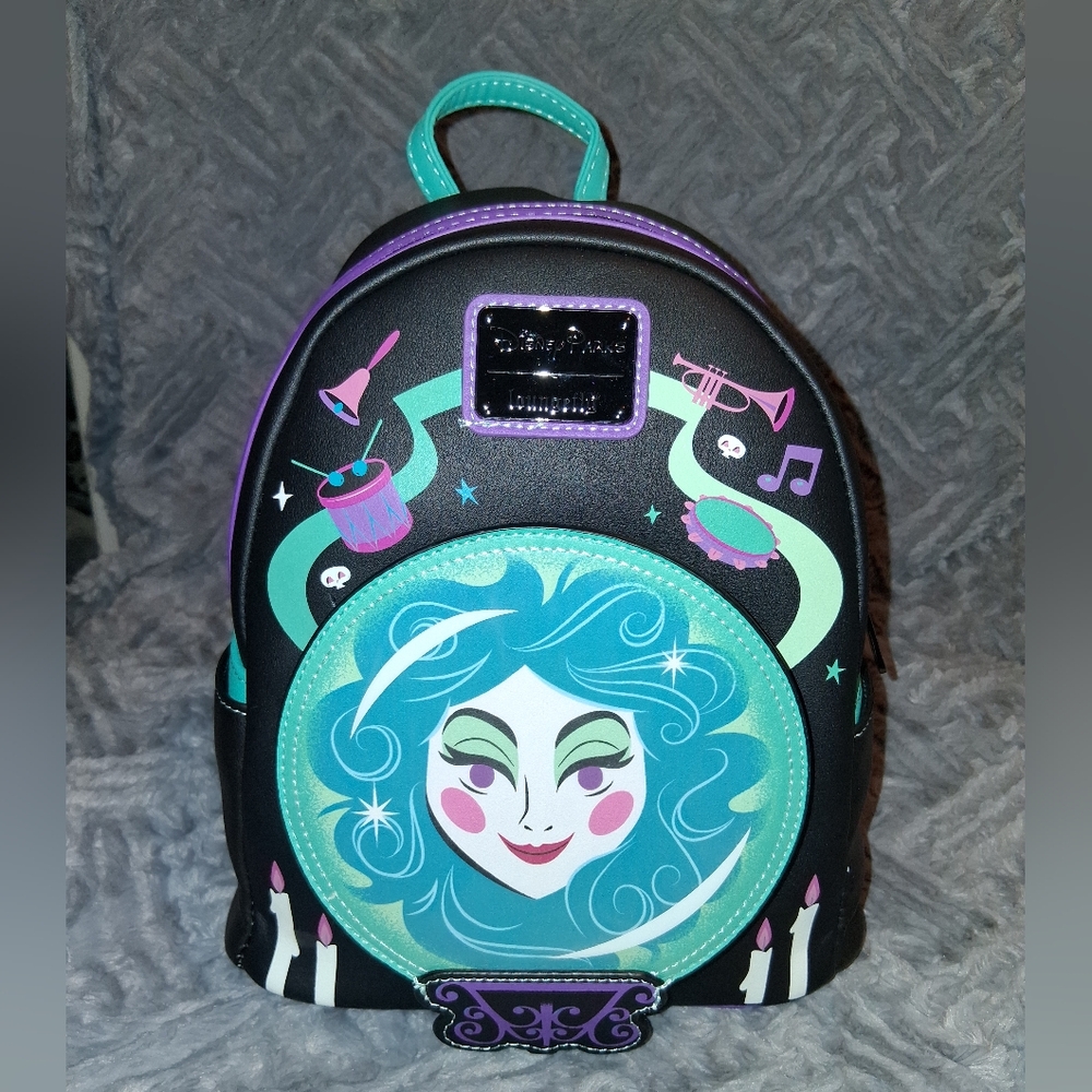Loungefly Disney Parks Exclusive Haunted Mansion Leota Backpack Glow In Dark
